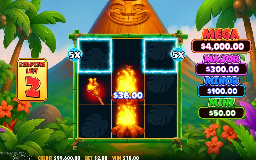 The 3x3 board during the respins counter